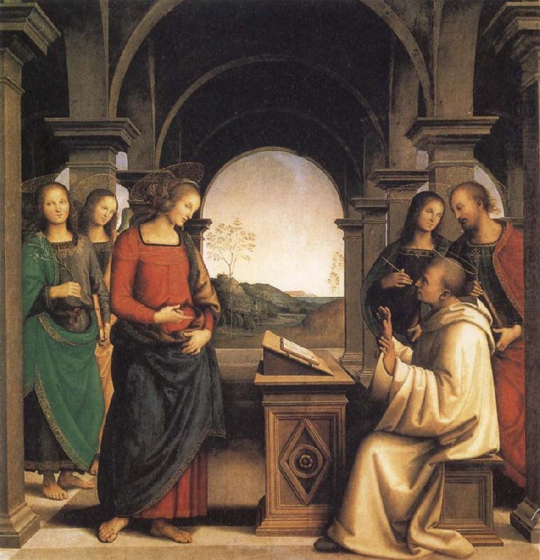 The Vision of St Bernard, Pietro Perugino